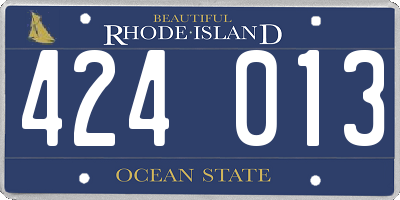 RI license plate 424013