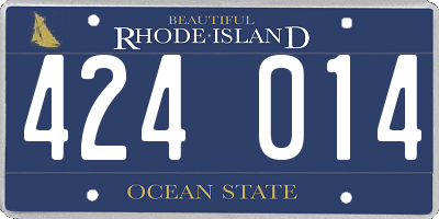 RI license plate 424014