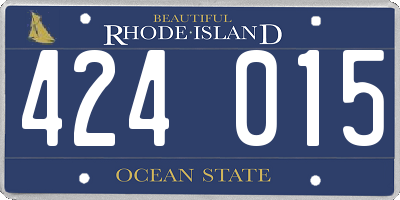 RI license plate 424015