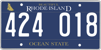 RI license plate 424018