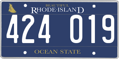 RI license plate 424019