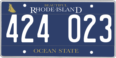RI license plate 424023