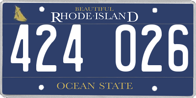 RI license plate 424026
