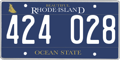 RI license plate 424028