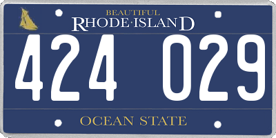 RI license plate 424029