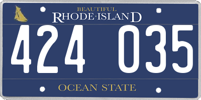 RI license plate 424035