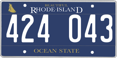 RI license plate 424043