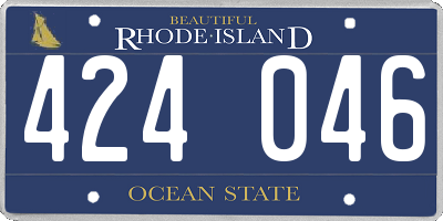 RI license plate 424046