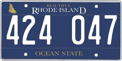 RI license plate 424047