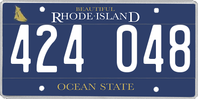 RI license plate 424048