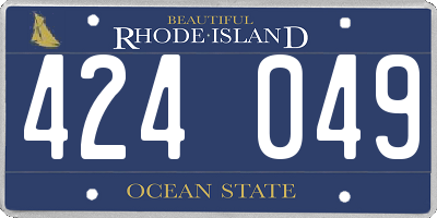RI license plate 424049