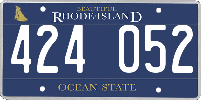 RI license plate 424052
