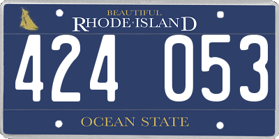 RI license plate 424053