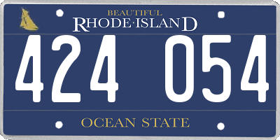 RI license plate 424054