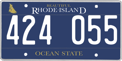 RI license plate 424055