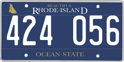 RI license plate 424056