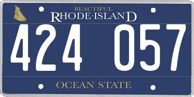 RI license plate 424057