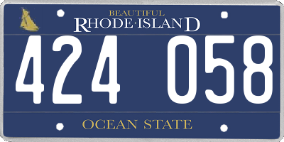 RI license plate 424058