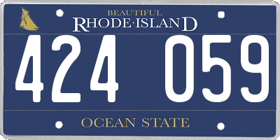 RI license plate 424059