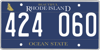 RI license plate 424060