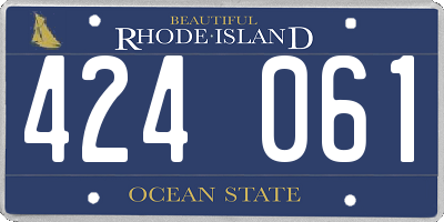 RI license plate 424061