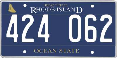 RI license plate 424062