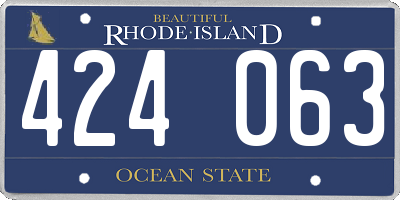 RI license plate 424063