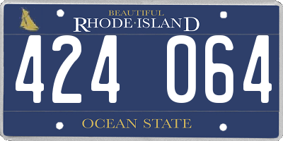 RI license plate 424064