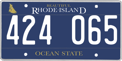 RI license plate 424065