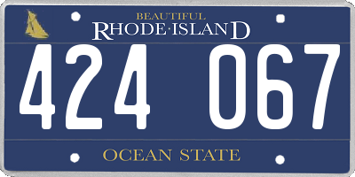 RI license plate 424067