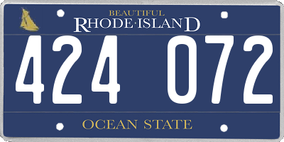 RI license plate 424072