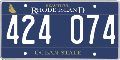 RI license plate 424074