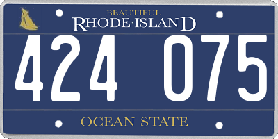 RI license plate 424075