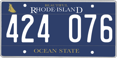 RI license plate 424076