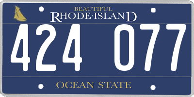 RI license plate 424077
