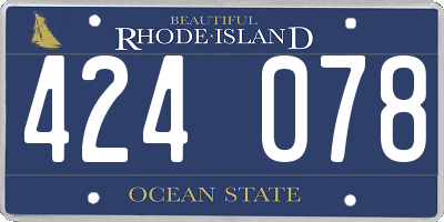 RI license plate 424078