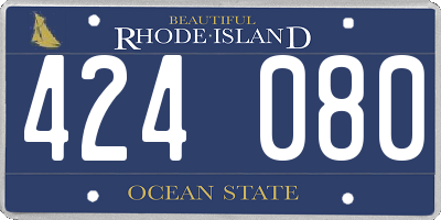 RI license plate 424080