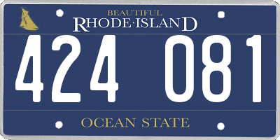 RI license plate 424081