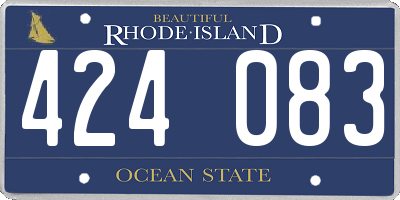 RI license plate 424083