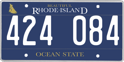 RI license plate 424084