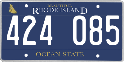 RI license plate 424085