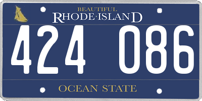 RI license plate 424086