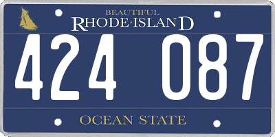 RI license plate 424087
