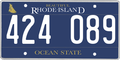 RI license plate 424089
