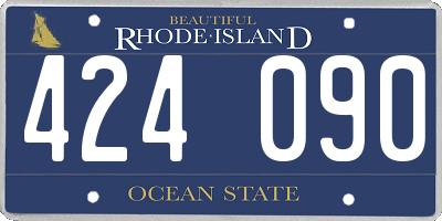 RI license plate 424090