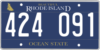RI license plate 424091