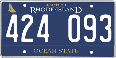 RI license plate 424093
