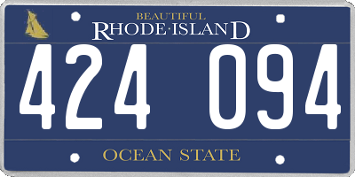 RI license plate 424094