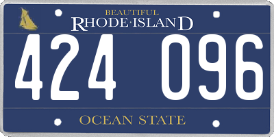 RI license plate 424096