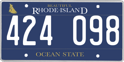 RI license plate 424098